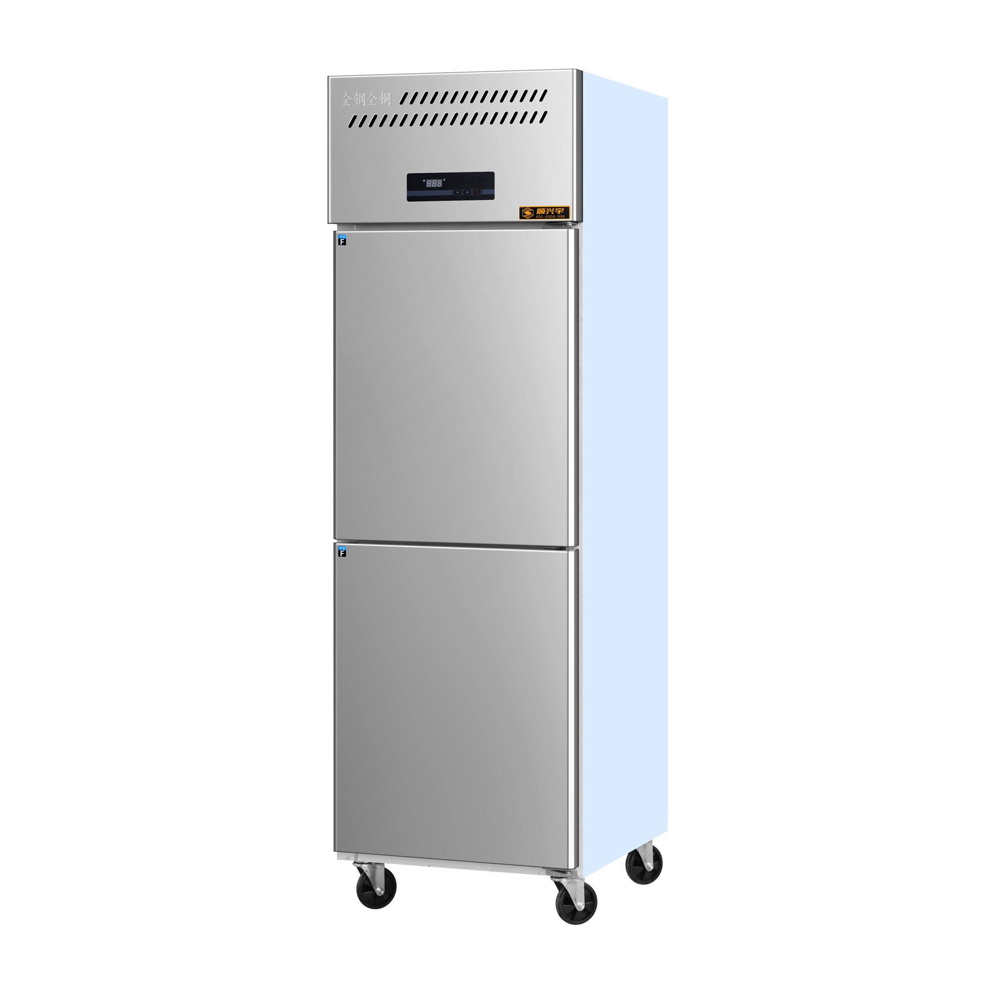 Commercial Kitchen Refrigerator - 業務用高性能6ドアステンレス製縦型冷凍冷蔵庫（レストラン厨房向け）