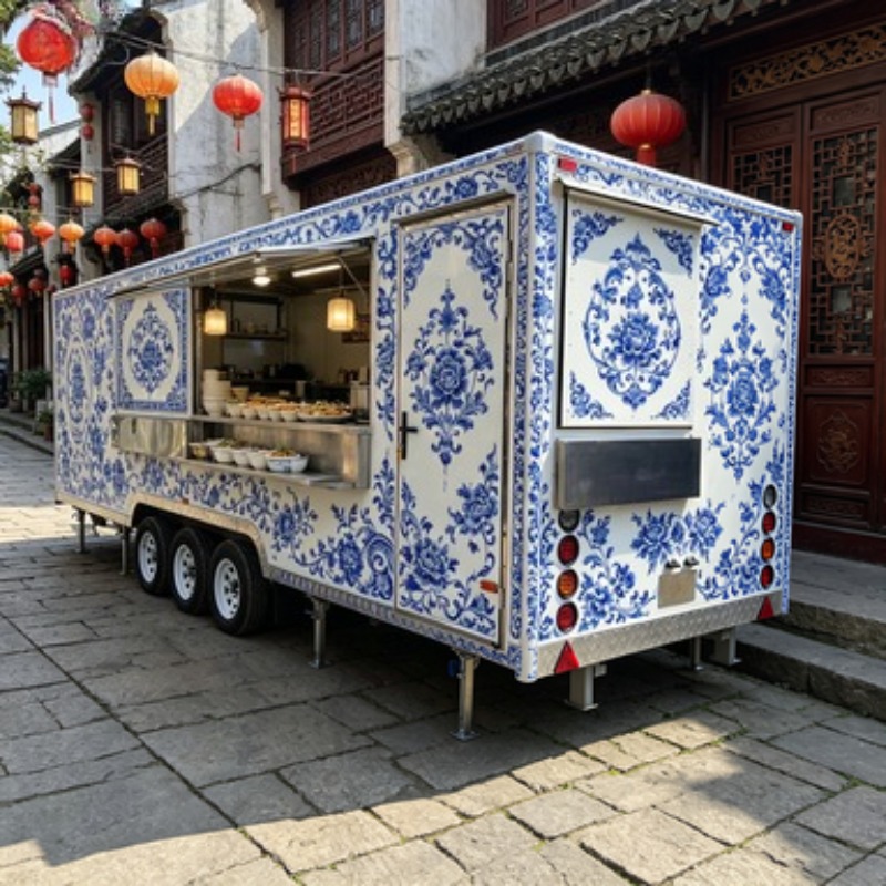 Commercial Kitchen Trailer - ホットドッグBBQ移動式キッチンカー（冷凍庫付き）販売中（業務用）