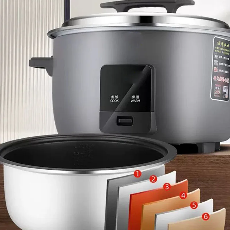 Commercial Rice Cooker - ワンボタン自動保温機能付き業務用大型炊飯器、ノンスティック厚底電気炊飯鍋、小規模ケータリング屋台向け