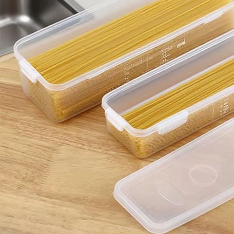 Commercial Kitchen Refrigerator - フレッシュボックスヌードルプラスチック食品保存密封ボックス長方形フルーツコンテナ冷蔵庫収納キッチン用品ホームツール