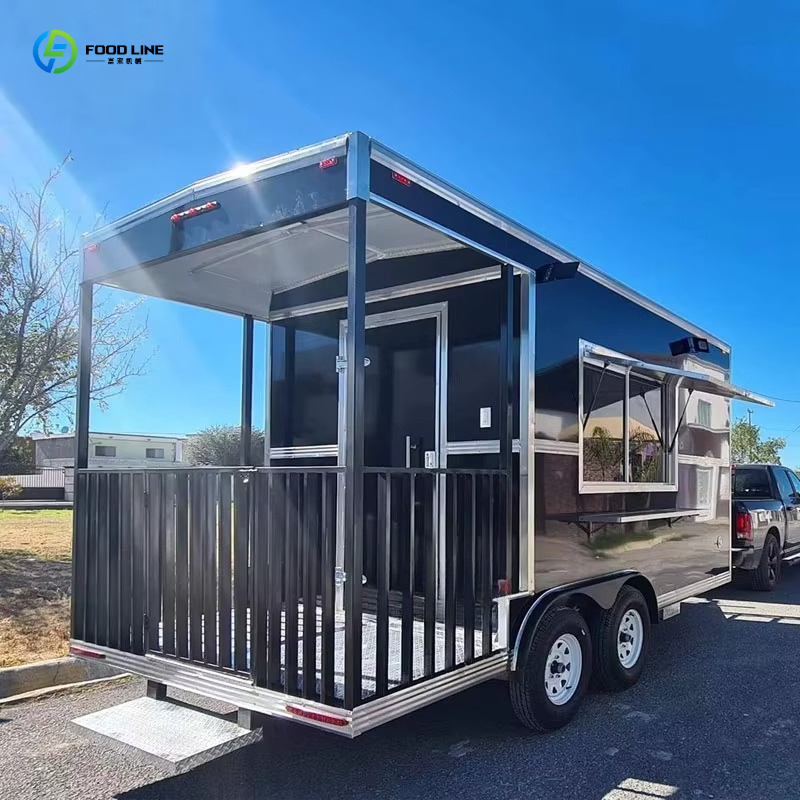 Commercial Kitchen Trailer - フードトラック移動式ケータリングトレーラー業務用キッチンステンレス製BBQピザホットドッグコーヒーアイスクリーム屋台販売用