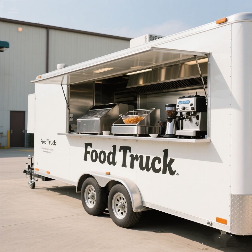 Commercial Kitchen Trailer - 移動式キッチンカー（フルキッチン設備搭載）販売中 スナック、コーヒー、ファストフード、商業用キオスク