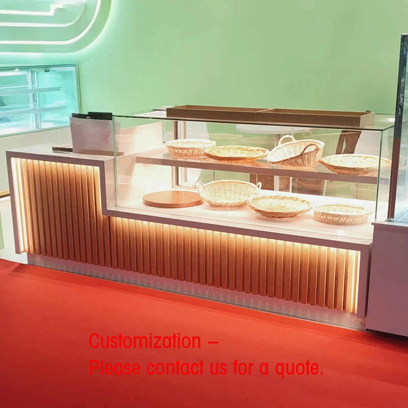 Refrigerated Display Case - ガラス背面LED照明と耐久性のある冷蔵ユニットを備えたカスタムペストリーディスプレイケース（スーパーマーケット/ショッピングモール向け）