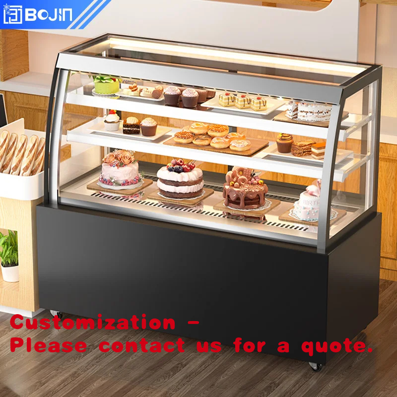Refrigerated Display Case - カスタムBoJin業務用冷蔵ベーカリーディスプレイキャビネット、ガラスショーケースパンケーキペストリーデザート、スーパーマーケットディスプレイC