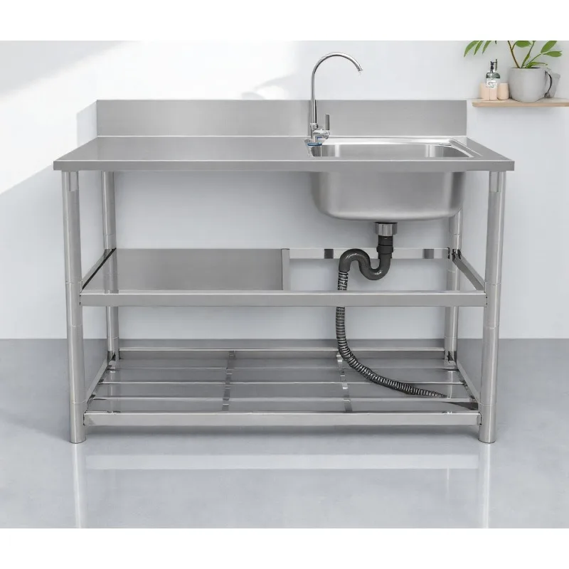 ステンレス製自立式シンク（ワークトップ付き）家庭用および業務 - Commercial Kitchen Use のレビューと価格
