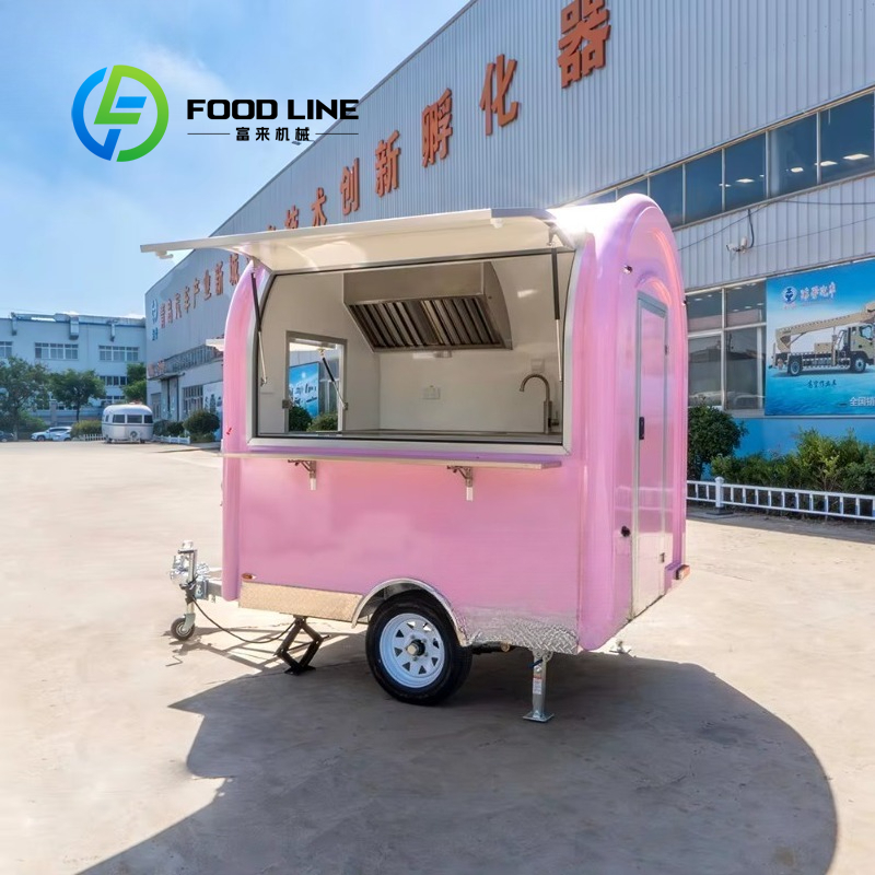 カスタムメイドのヴィンテージピンクミニフードトレーラー、業務 - Commercial Kitchen Trailer のレビューと価格