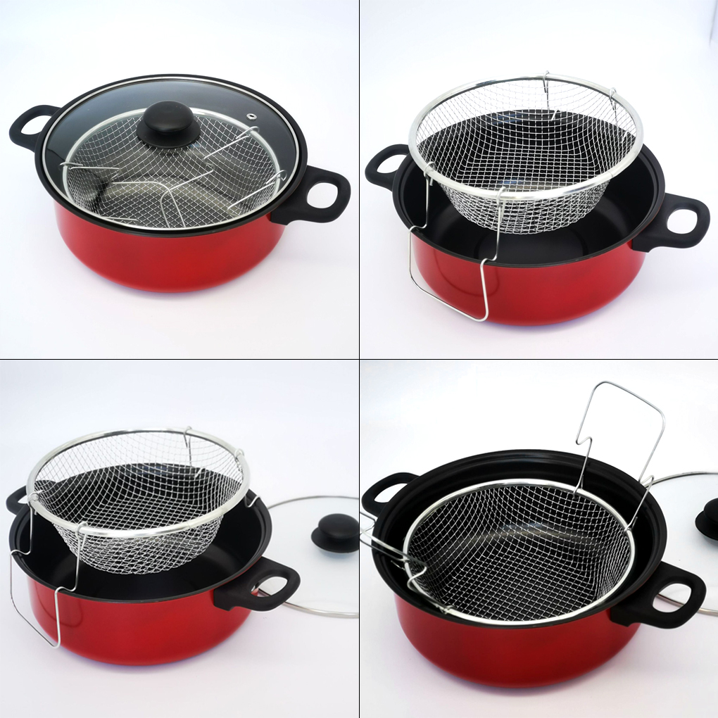 ディープフライポットアパートフライヤーノンスティックポットチ - Commercial Kitchen Cooking のレビューと価格