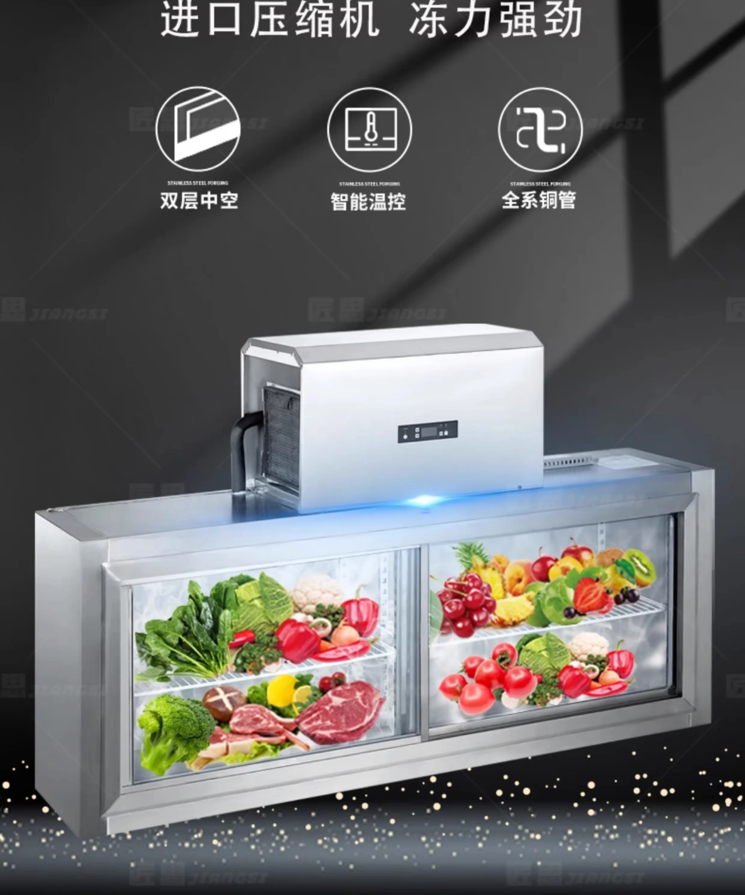 壁掛け式冷凍庫風冷式ディスプレイキャビネット業務用厨房冷蔵庫 - Commercial Kitchen Refrigerator のレビューと価格