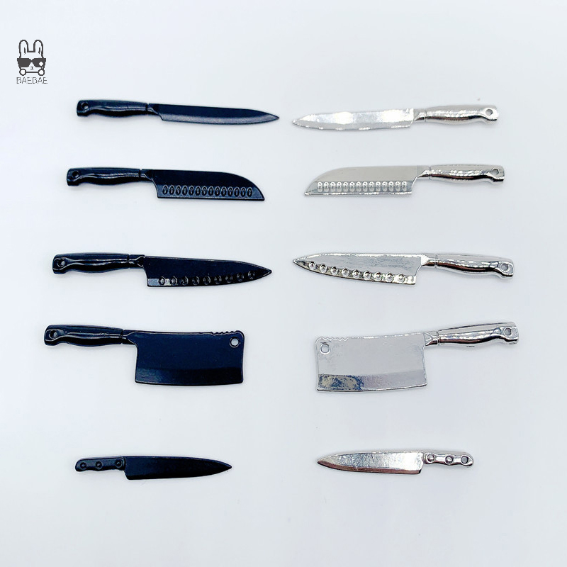 ドールハウスミニキッチンナイフ、シミュレーションプレイトイ、 - Commercial Kitchen Cooking のレビューと価格