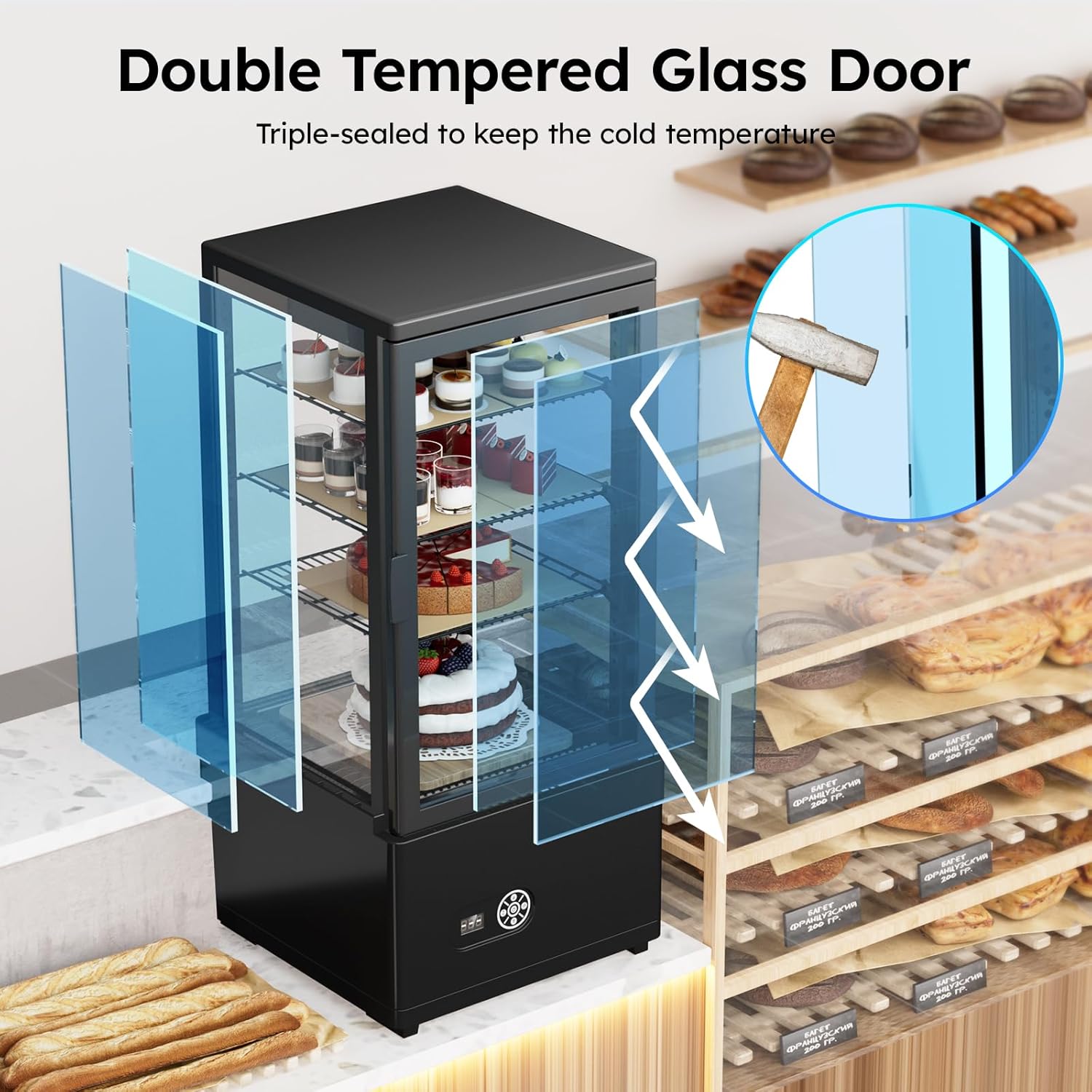 業務用ディスプレイ冷蔵庫、3立方メートル FT (86 L) - Refrigerated Display Case のレビューと価格