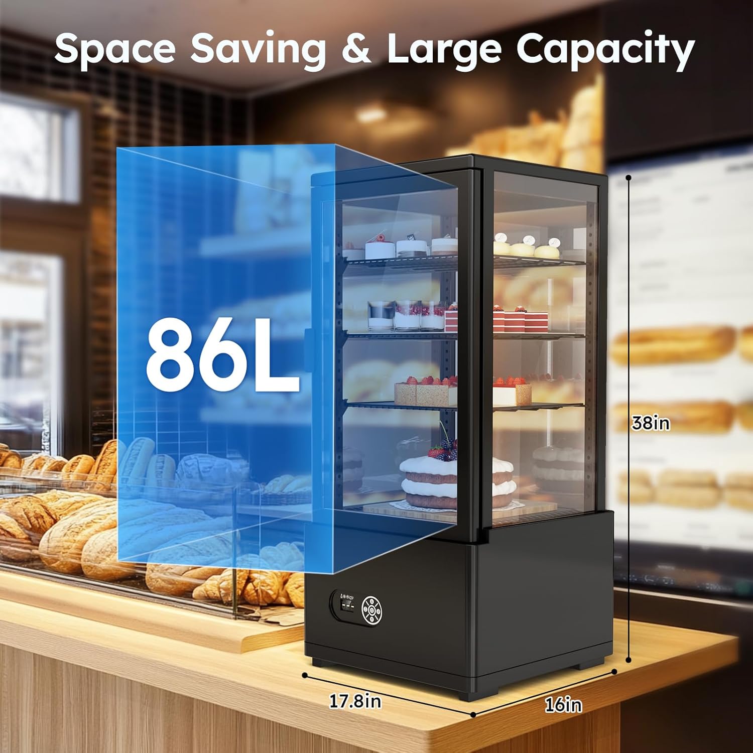 業務用ディスプレイ冷蔵庫、3立方メートル FT (86 L) - Refrigerated Display Case のレビューと価格