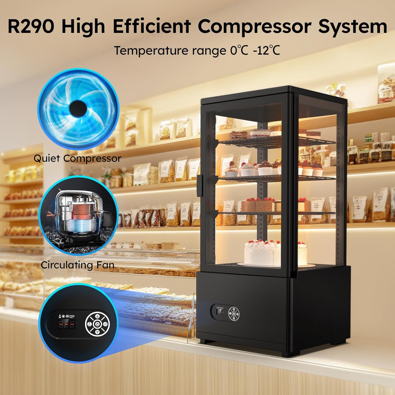 業務用ディスプレイ冷蔵庫、3立方メートル FT (86 L) - Refrigerated Display Case のレビューと価格