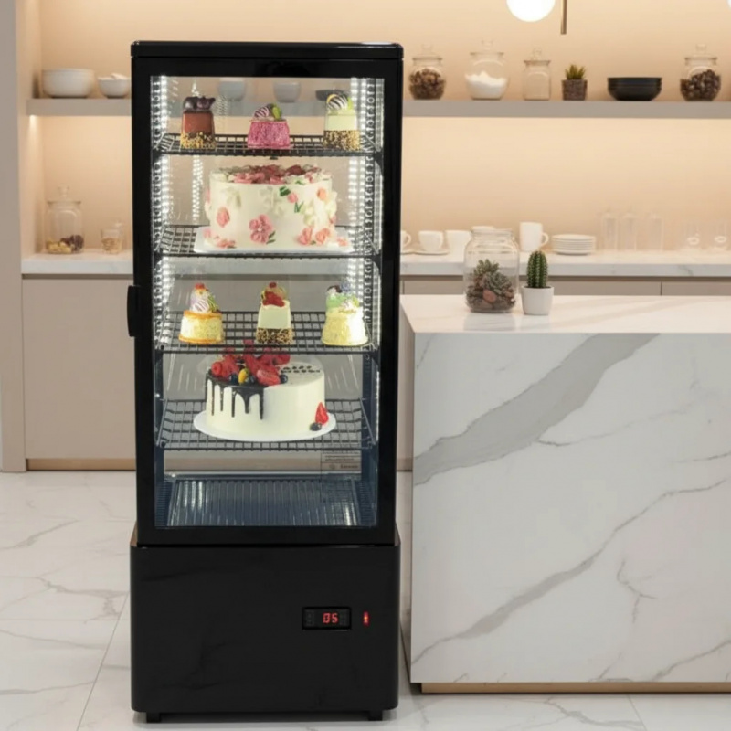 カスタムアップライトグラス360 °   冷蔵ケーキ陳列棚　 - Refrigerated Display Case のレビューと価格