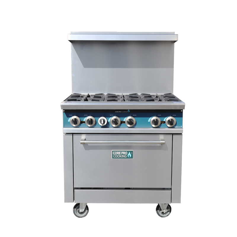 業務用厨房機器　自立型ステンレス製6口コンロ付きオーブン - Commercial Kitchen Cooking のレビューと価格