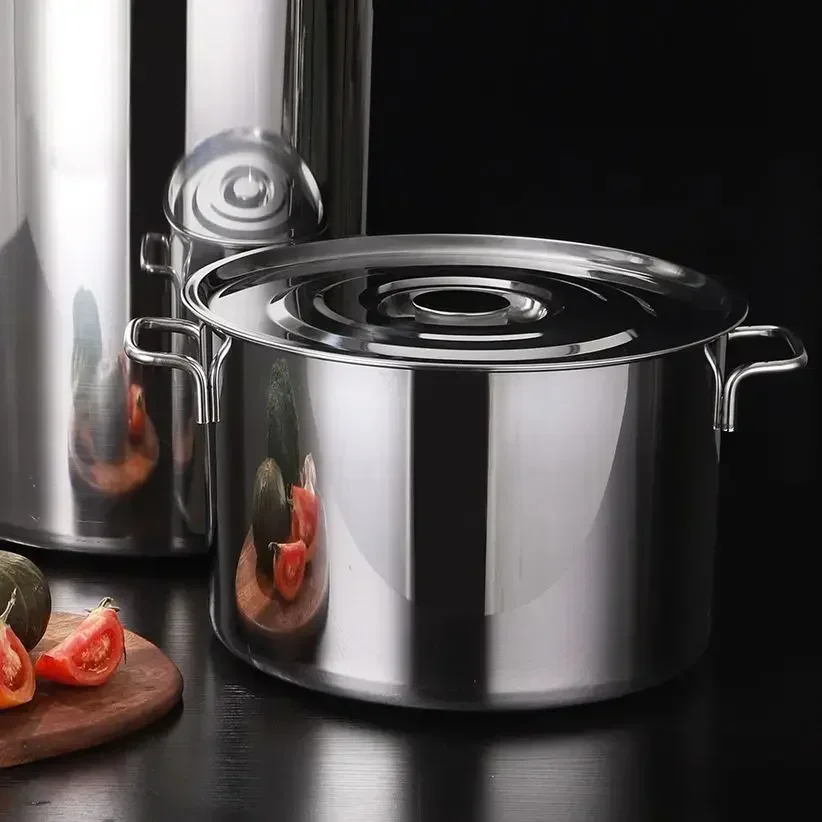 ステンレス鋼バケツ 304 ステンレス鋼スープポット蓋付きラ - Induction Cooker Commercial のレビューと価格