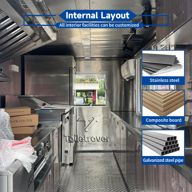 移動式キッチンカー ステンレス製設備 商業用屋外販売フードト - Commercial Kitchen Trailer のレビューと価格