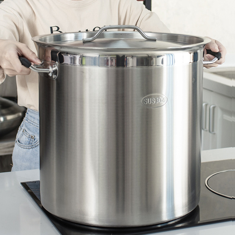 304ステンレス鋼商用厚スープポット、蓋付き、リボイル、大容 - Induction Cooker Commercial のレビューと価格