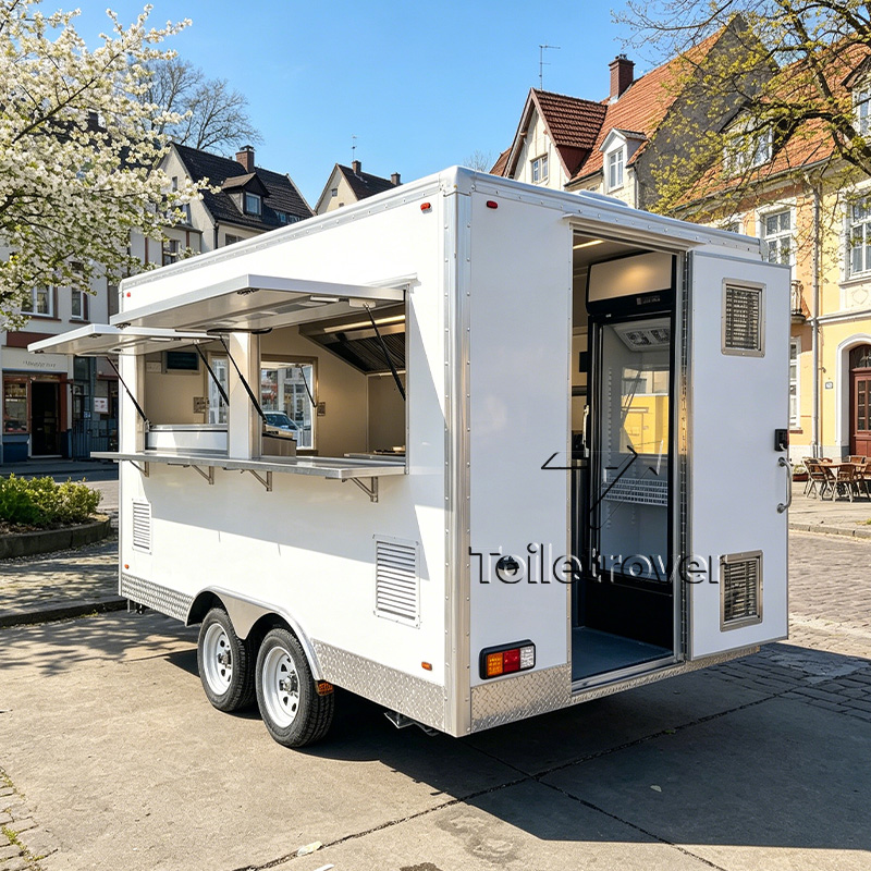 カスタマイズ可能な業務用移動式フードカート、レモルケフードト - Commercial Kitchen Trailer のレビューと価格