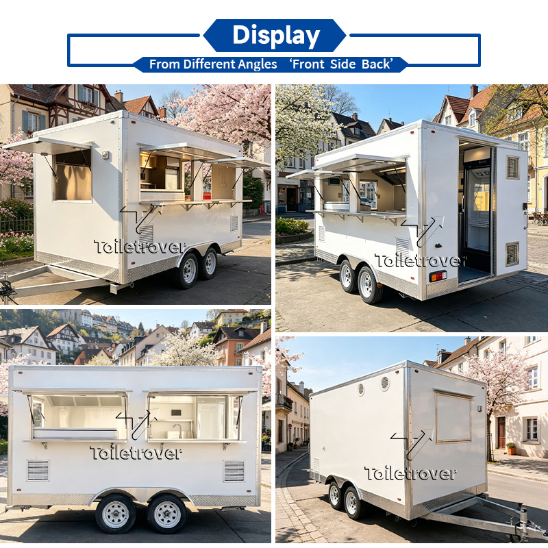 カスタマイズ可能な業務用移動式フードカート、レモルケフードト - Commercial Kitchen Trailer のレビューと価格
