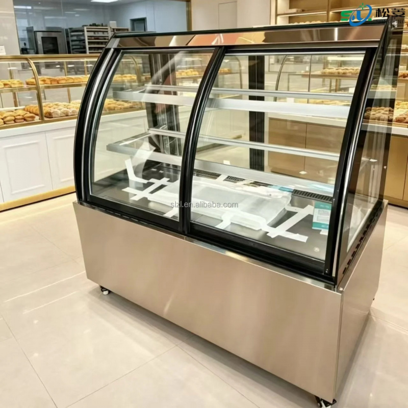カスタムステンレス製ケーキショーケース冷却ペストリーディスプ - Refrigerated Display Case のレビューと価格
