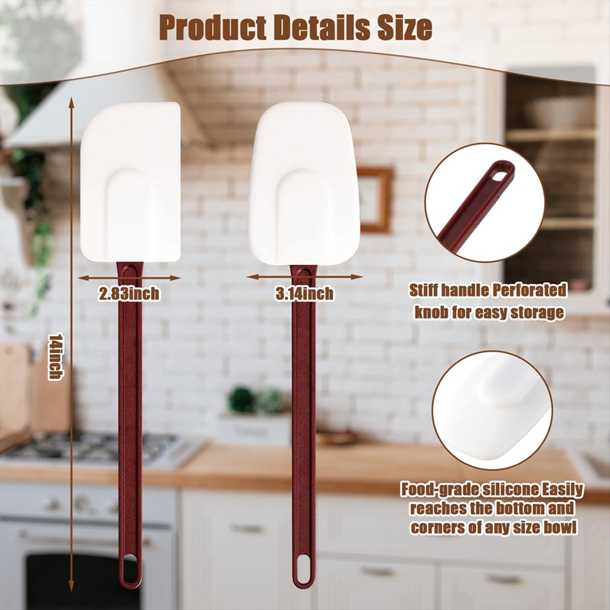 A02R ヘビーデューティースパチュラとスプーンラ、耐熱シリ - Commercial Kitchen Use のレビューと価格