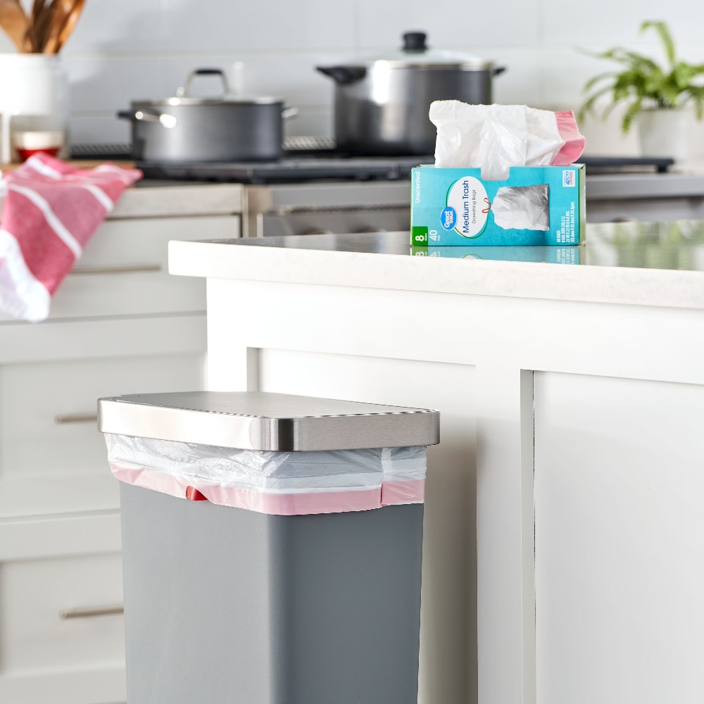 巾着式ゴミ袋 8ガロン 中強度 40枚入り 使い捨てゴミ袋  - Commercial Kitchen Use のレビューと価格