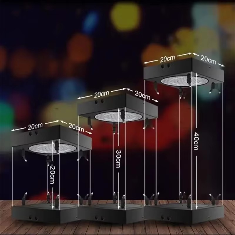 回転式LEDスポットライト付きアクリルボックスフィギュアディ - Refrigerated Display Case のレビューと価格