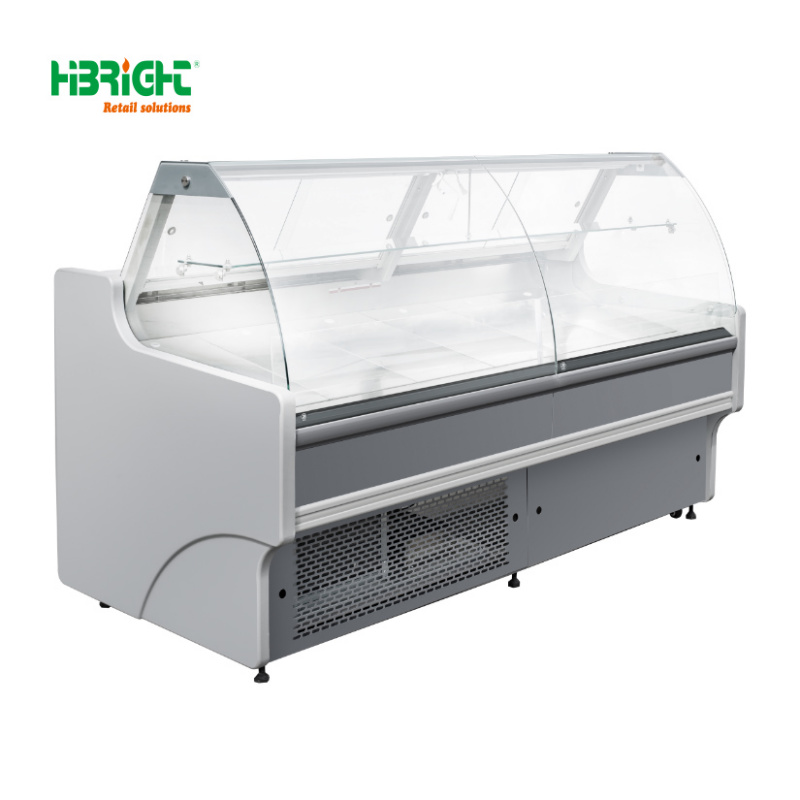 カスタムプラグイン式スーパーマーケット曲面ガラスカバー付きア - Refrigerated Display Case のレビューと価格