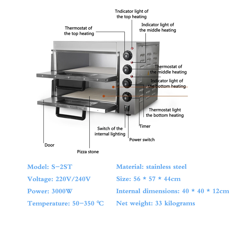 業務用厨房機器サプライヤー ピザメーカー オーブン ステンレ - Commercial Kitchen Supplier のレビューと価格