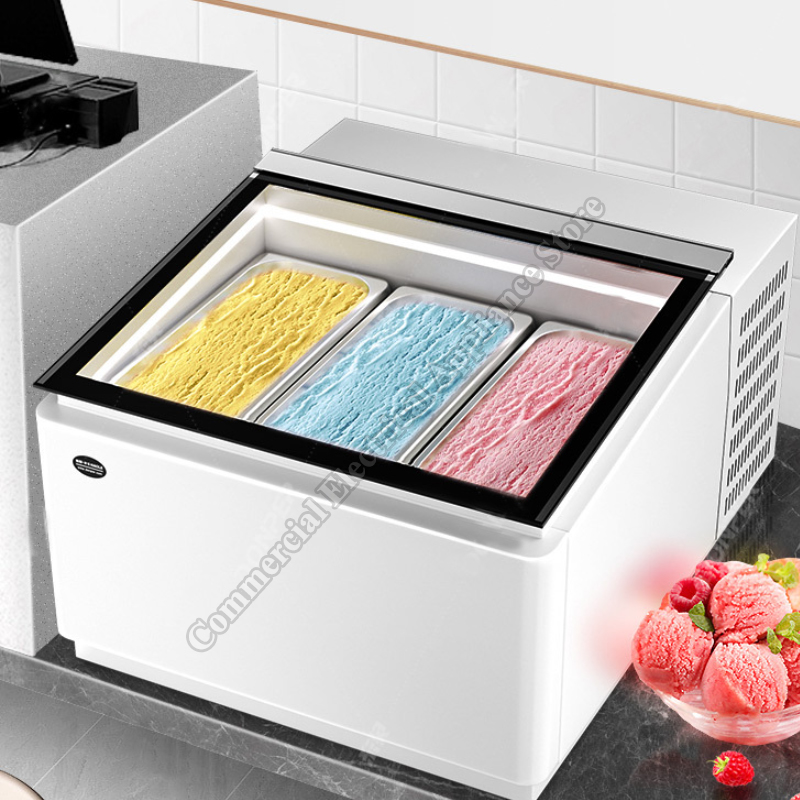 硬質アイスクリーム陳列キャビネット LED -18～23 ℃ - Refrigerated Display Case のレビューと価格